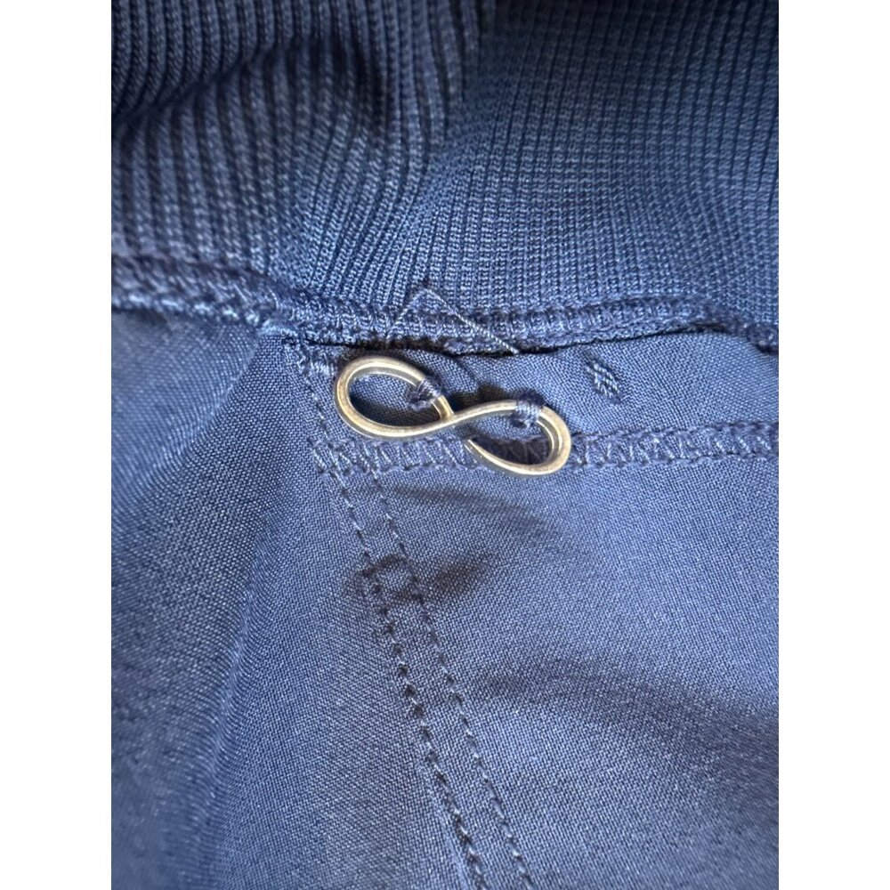 Infinity Wmns 4 Pocket Stretch Drawstr. Navy Scrub Pant small Petite (bin GG157) - Picture 4 of 10